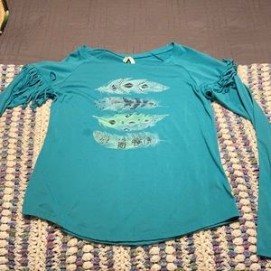 Fringe Feather Top